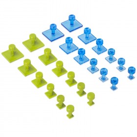 GLUE TABS BLACK ICE & GANG GREEN SQUARE 24 pcs. / BLACK PLAGUE