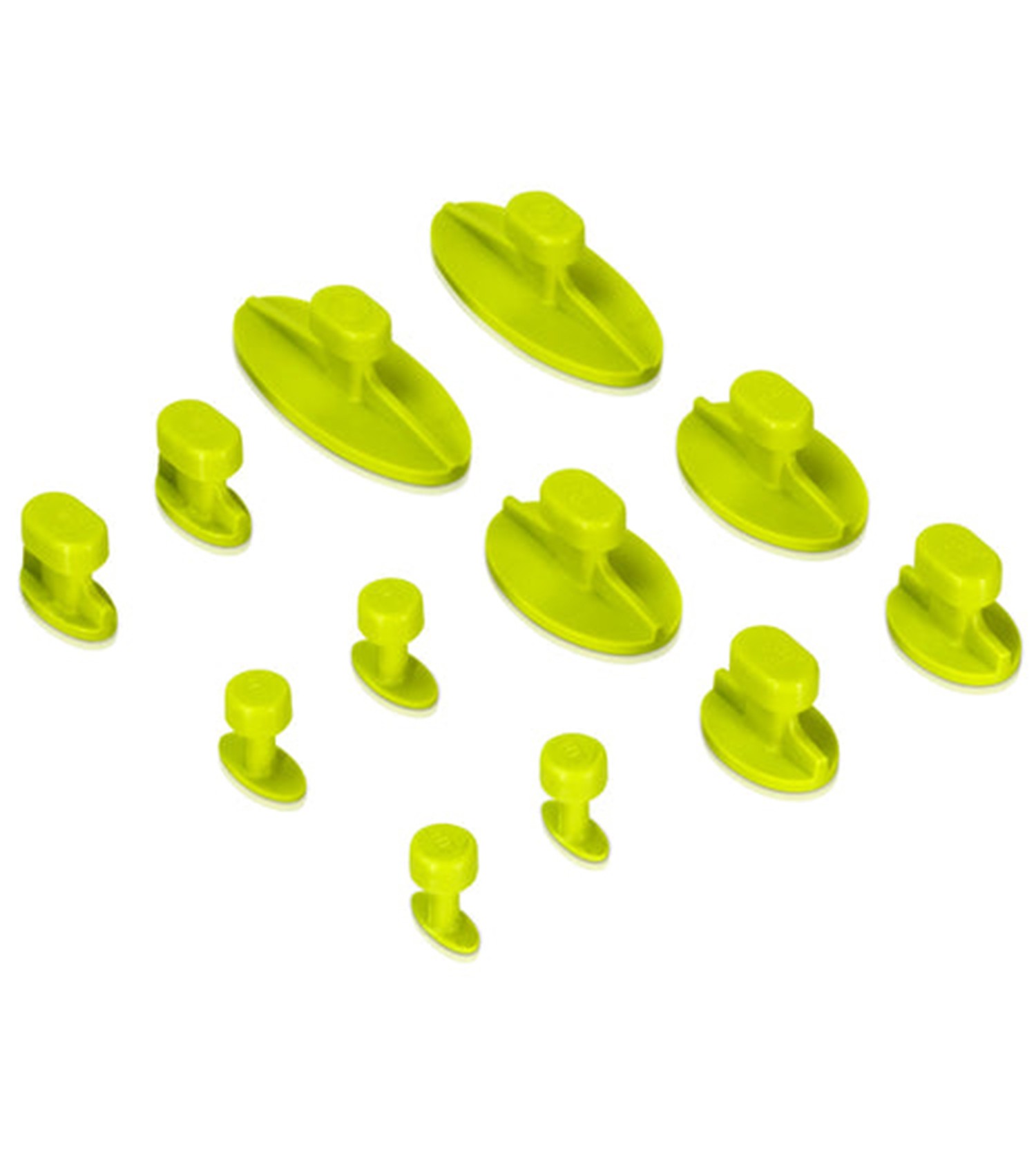 GLUE TABS GANG GREEN OVAL 12 pcs. / BLACK PLAGUE